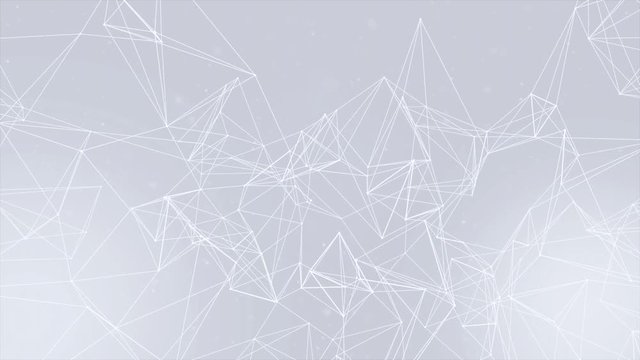 124. Abstract Geometric Clean White Futuristic low poly shape technology Connections Molecular, Global Business Network Design structure loop Background. business, science, technology, presentation.