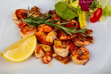 Delicious roated shrimps