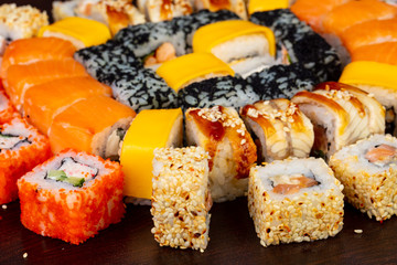 Delicious sushi roll set