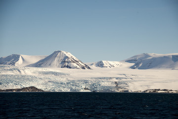 Glacier Nordenskiöldbreen, Pyramiden, archipel du Spitzberg, Svalbard