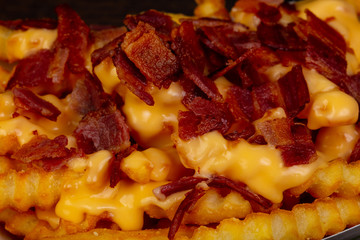 Fried potato with bacon