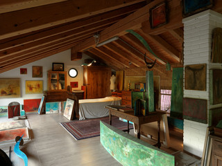 Ambiente studio di un pittore