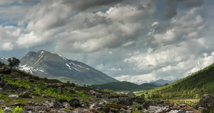 Landscape Around Eidsvatnet, Time Lapse, Norway