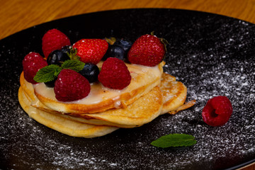Pancakes with berries