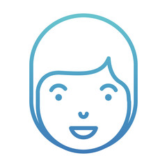 young man head avatar character