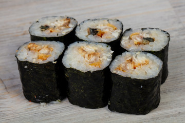 Japanese roll with eel