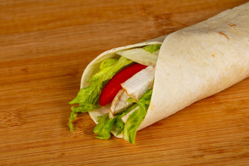 Tortilla with chicken