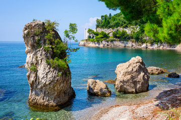 Adriatic coast near Trieste, Italy - obrazy, fototapety, plakaty