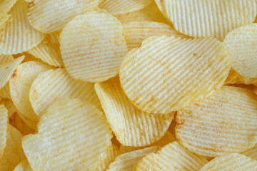 crispy potato chips snack texture background