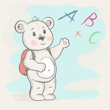 6316000 cute bear with a briefcase shows