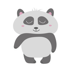 Cute Panda Bear, vector illustration. Animal vector. hand drawn panda