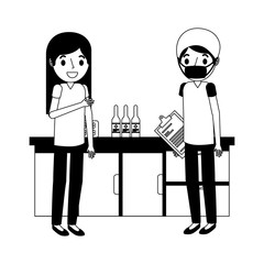 couple doctors in the laboratory