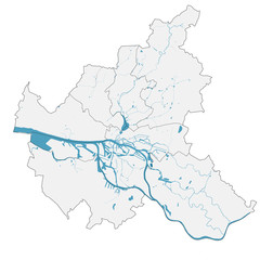 Hamburg Stadtgebiet mit Elbe 1