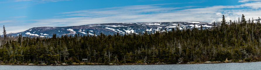 Long Range mountains from Berryhill Pond, Gros Morne National Park, Newfoundland, Canada