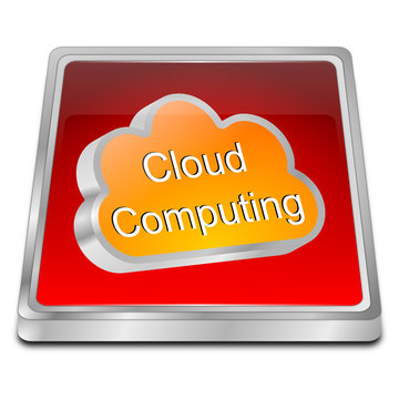 Cloud Computing Button - 3D illustration