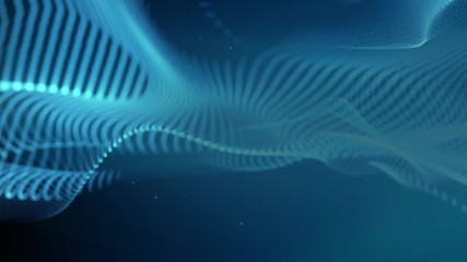 Blue abstract wave animation background. - Powered by Adobe