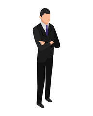 elegant businessman character icon