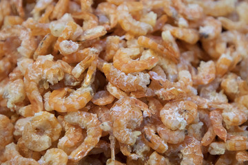 background of  dried shrimp