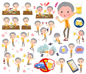 short hair old women_alcohol