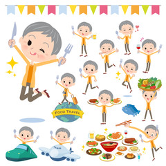 short hair old women_food festival