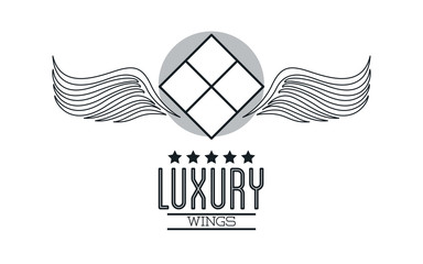 Luxury wings emblem