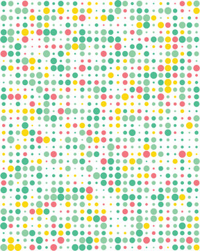 Pattern with colorful dots, Seamless vector background