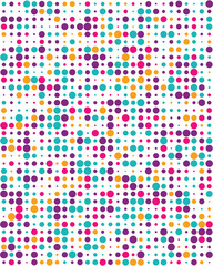 Pattern with colorful dots, Seamless vector background