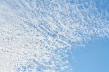 Beautiful clouds on a blue sky background.