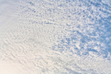 Beautiful clouds on a blue sky background.