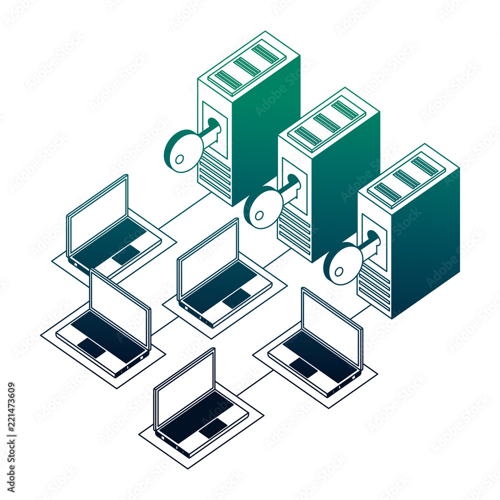 Poster database server center security protection networking