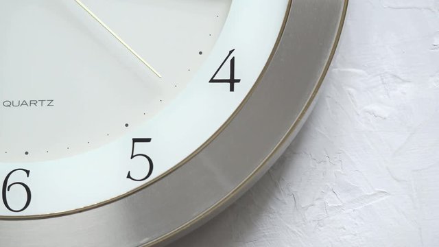 continuous moving of second hand on the wall clock