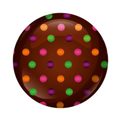 cookie of chocolate isolated icon
