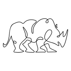 Fototapeta premium One continuous line drawing isolated on white background.