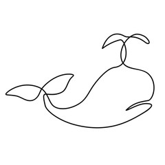 One continuous line drawing isolated on white background.