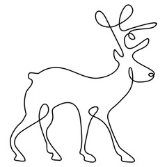 One continuous line drawing isolated on white background.