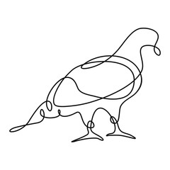 One continuous line drawing isolated on white background.