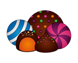 sweet candies isolated icon