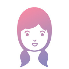 beautiful and young woman head