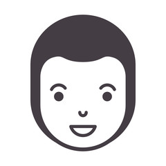 young man head avatar character