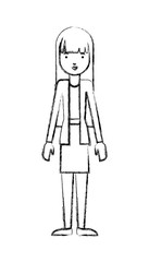 beautiful and young woman character