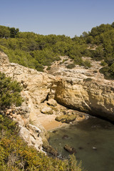 Fototapeta na wymiar Einsame Bucht, Algarve Portugal / Lonely Bay