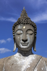 Buddha statue smile face at Wat Yai-Chai-Mongkol  Ayutthaya