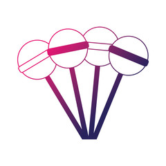 sweet lollipops isolated icon