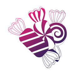 sweet candies isolated icon
