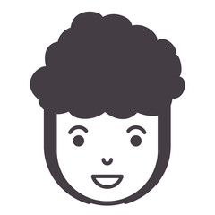 young man head avatar character