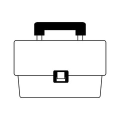 Business briefcase symbol in black and white