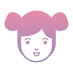 beautiful and young woman head