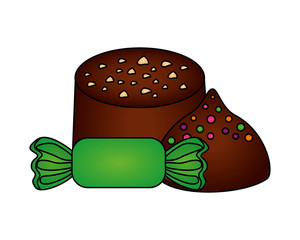 chocolate bonbon chip and sweet candy