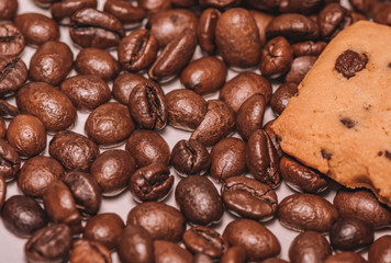 Naklejka premium coffee beans background