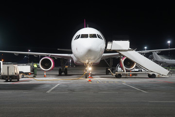 Fototapeta na wymiar Passenger aircraft on maintenance.